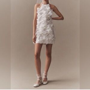 BHLDN X ANTHROPOLOGIE bow small white dress